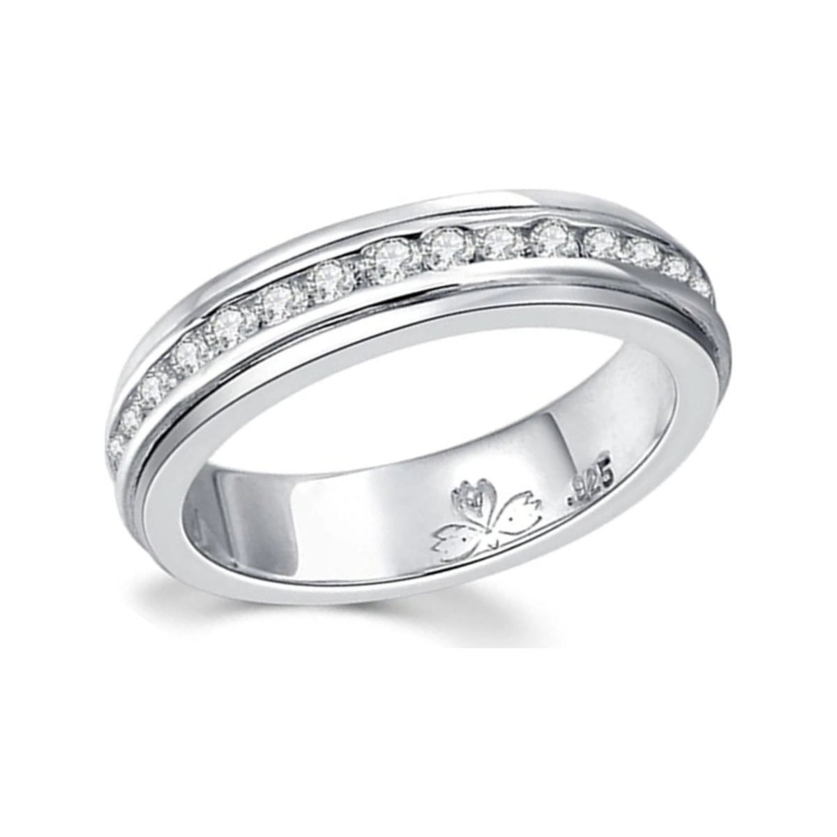 Supernova sterling silver spinner ring by Energy Stone