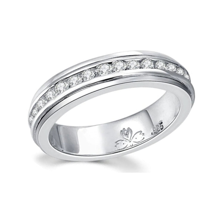 Supernova sterling silver spinner ring by Energy Stone