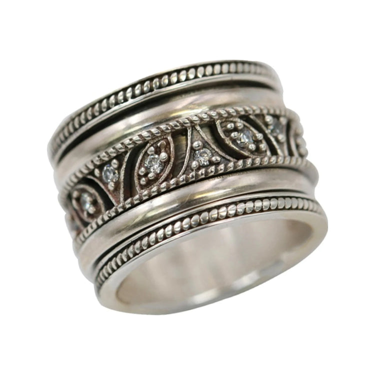 Taj Mahal sterling silver spinner ring by Energy Stone