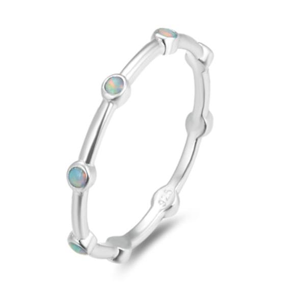 Energy Stone FERRIS WHEEL Sterling Silver Stacking Ring