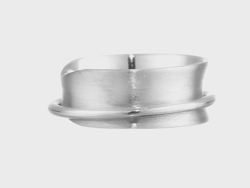  Sterling Silver Minimalism Meditation Spinner Ring