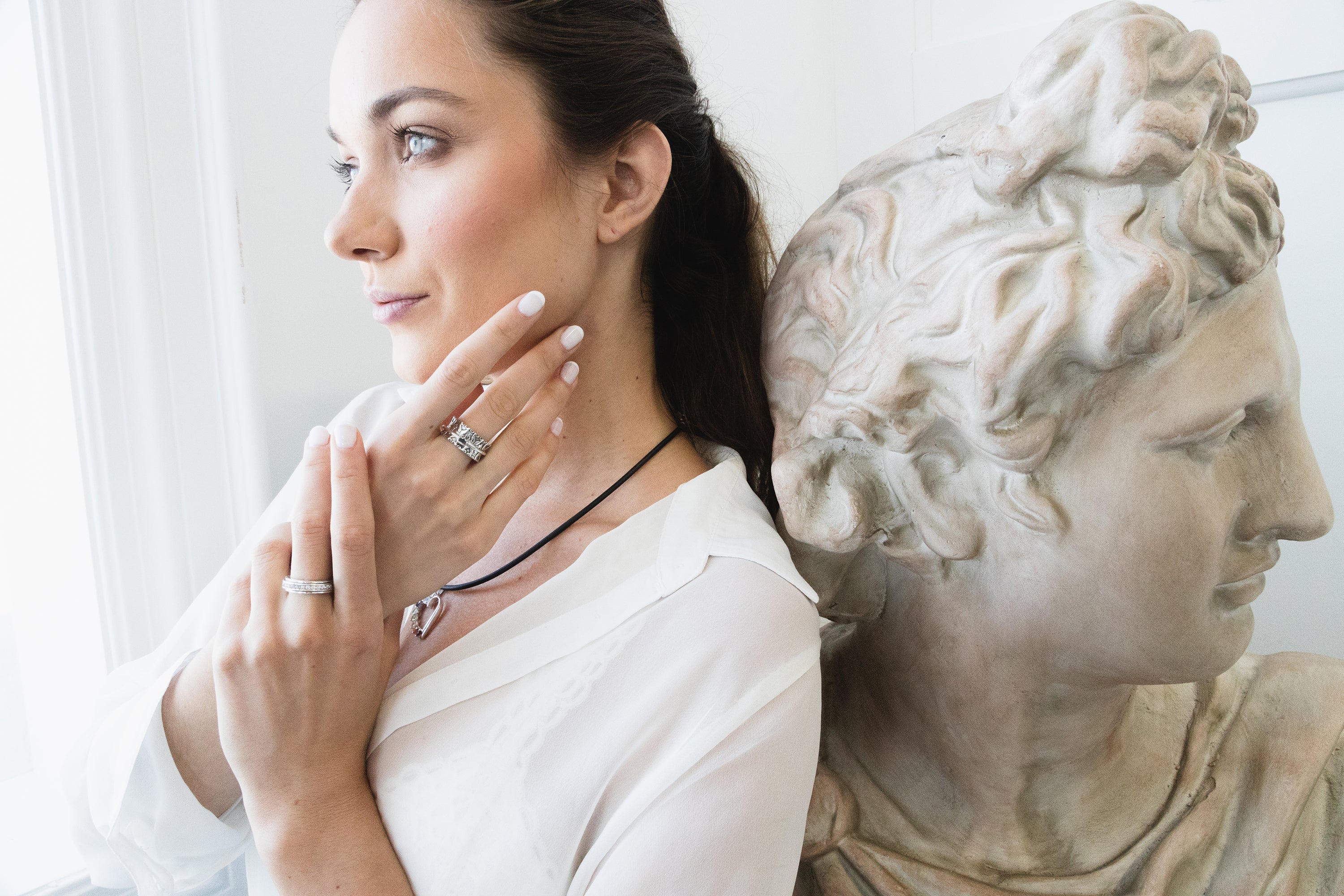 SUPERNOVA Meditation Spinner Ring | Zirconia Stones Fidget Ring