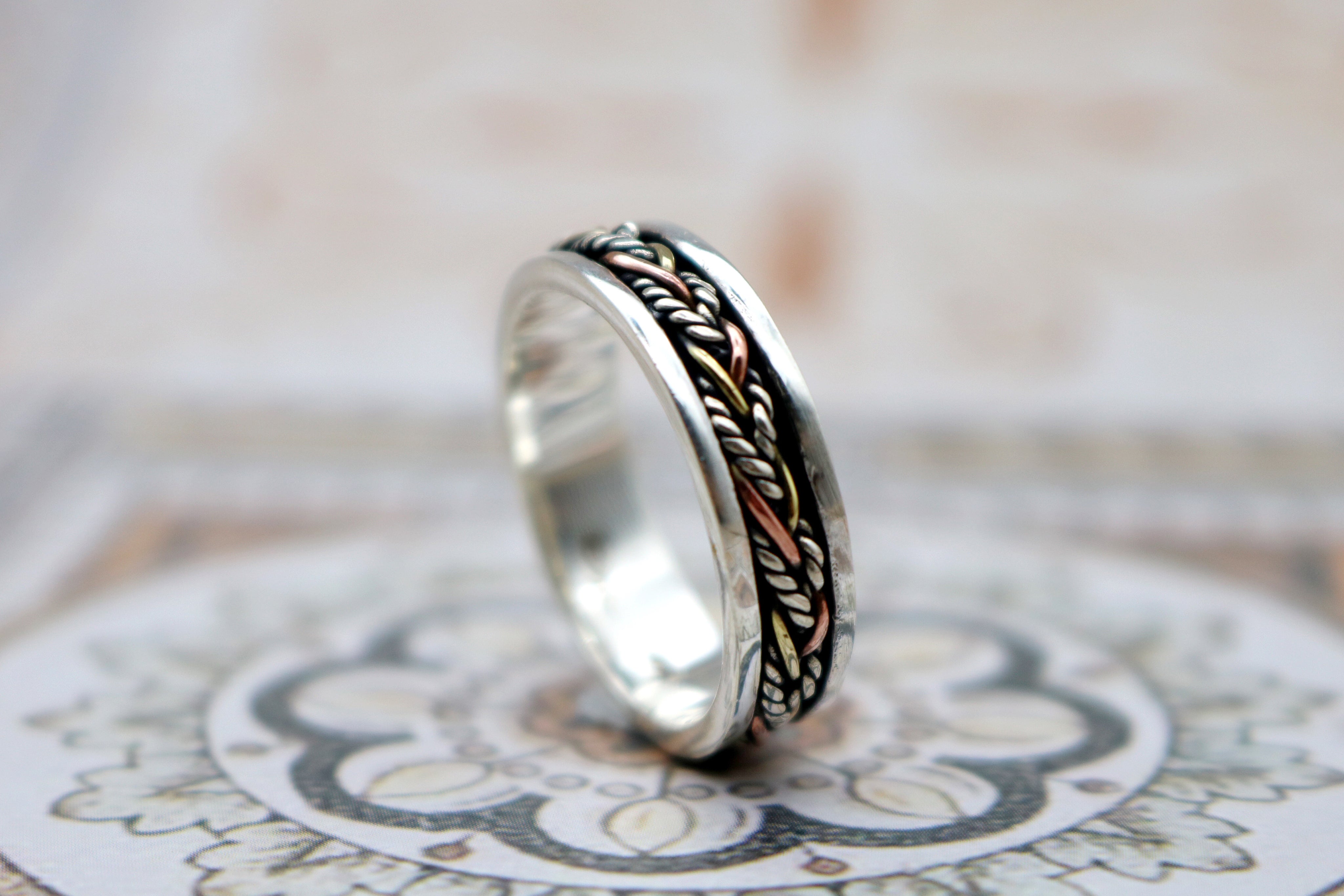 Twine Sterling Silver Spinner Ring