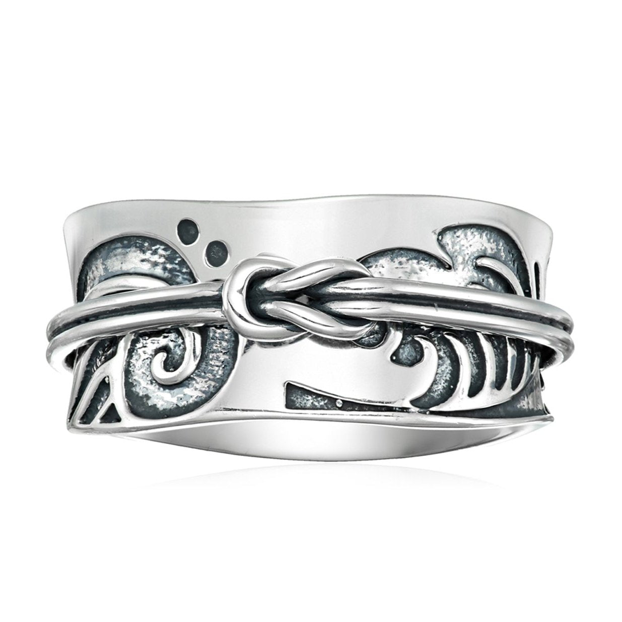 Tsunami Art Meditation Spinner Ring