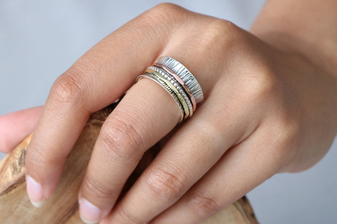 Beautiful Imperfection Sterling Silver Spinner Ring