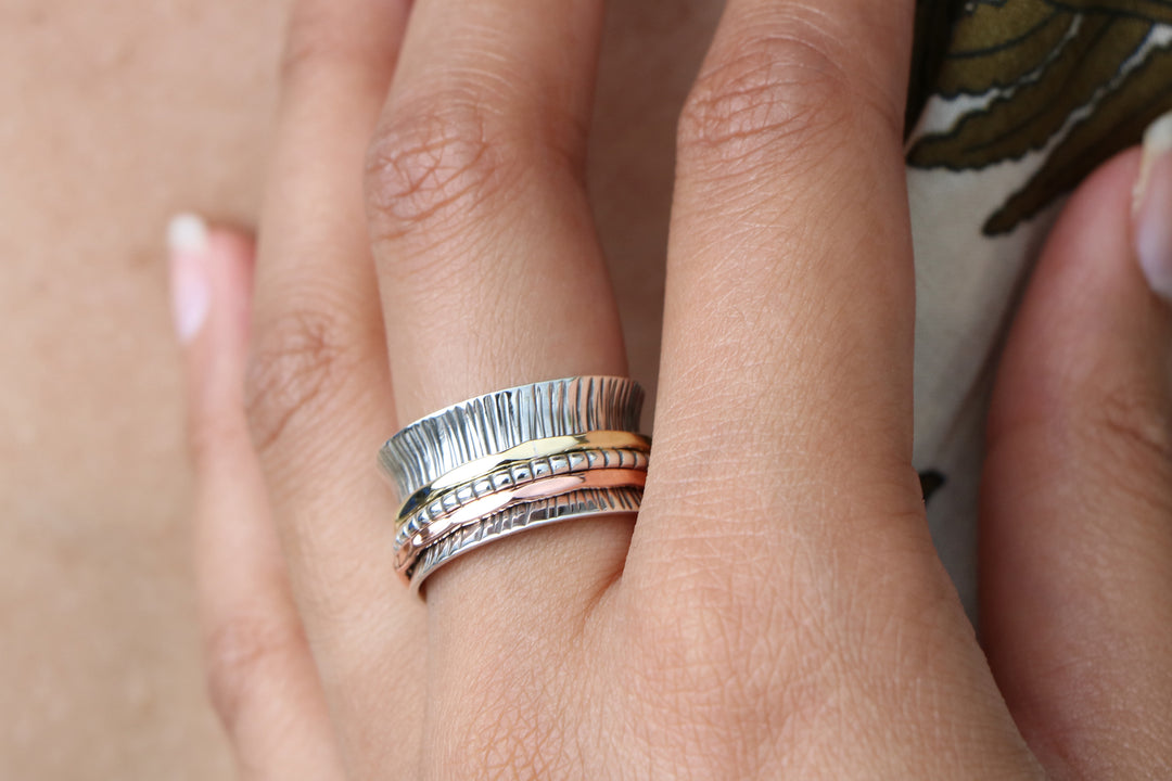 Artisan Crafted Beautiful Imperfection Spinner Ring