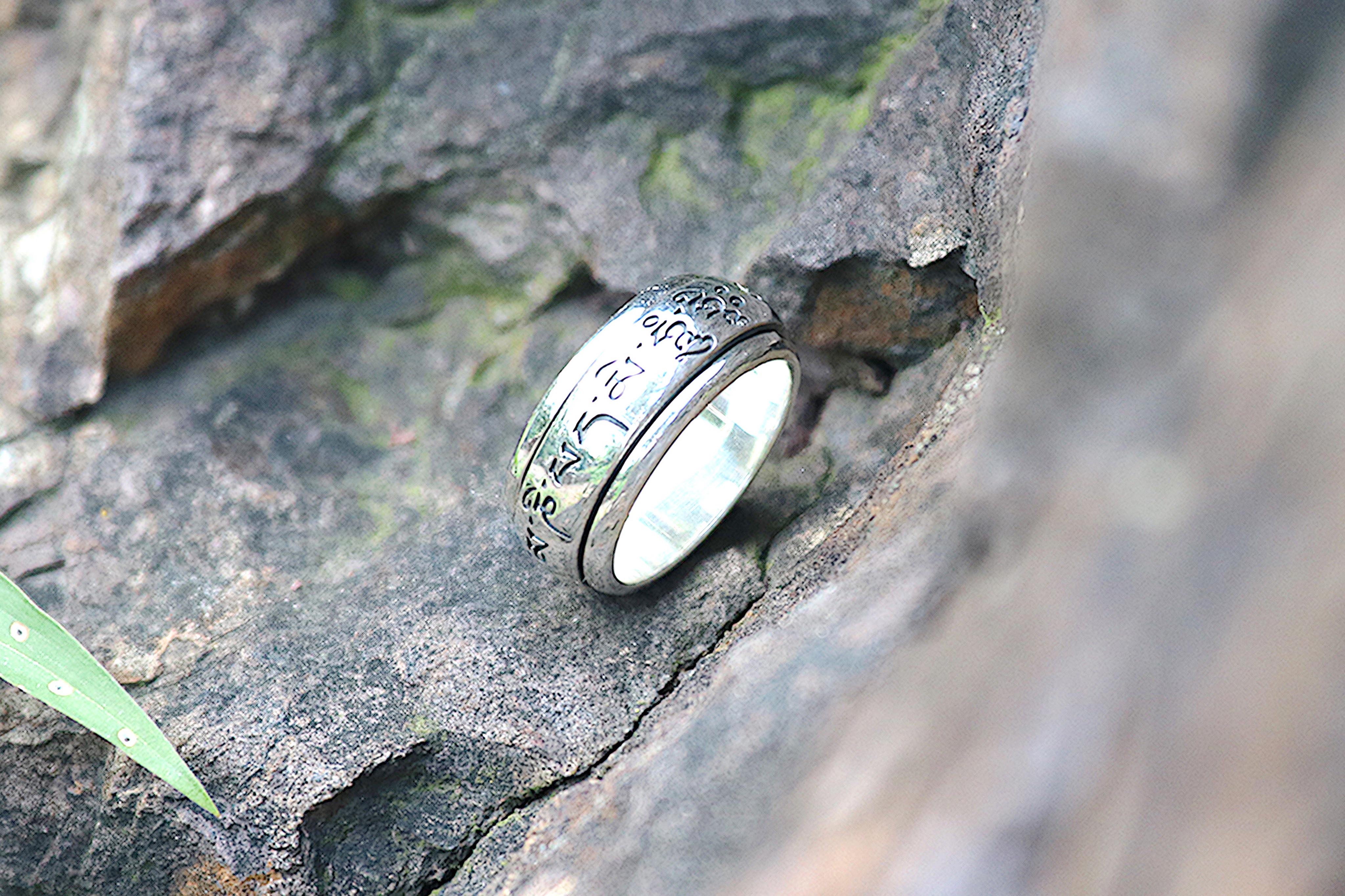 Mantra Spinner Ring Sterling Silver