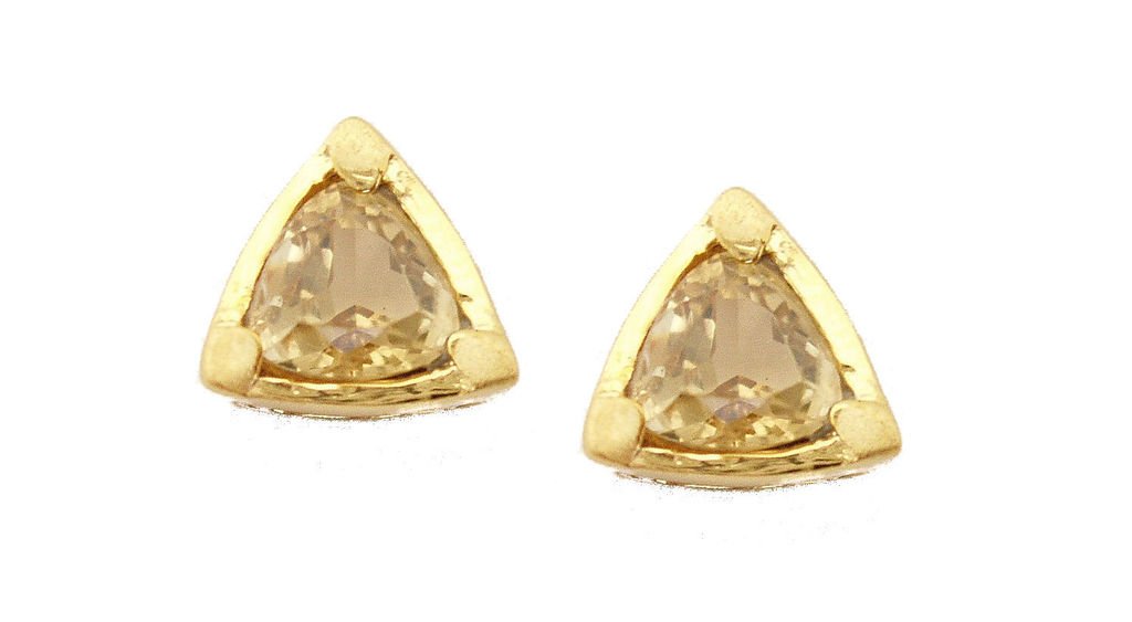 Trillium Cut Semi-precious Stone Vermeil Gold on Silver Earrings