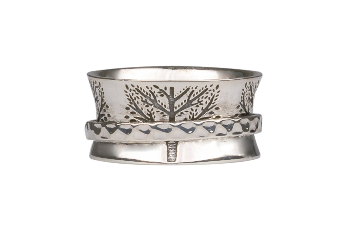 Energy Stone FORTITUDE Sterling Silver Meditation Spinner Ring (US64)