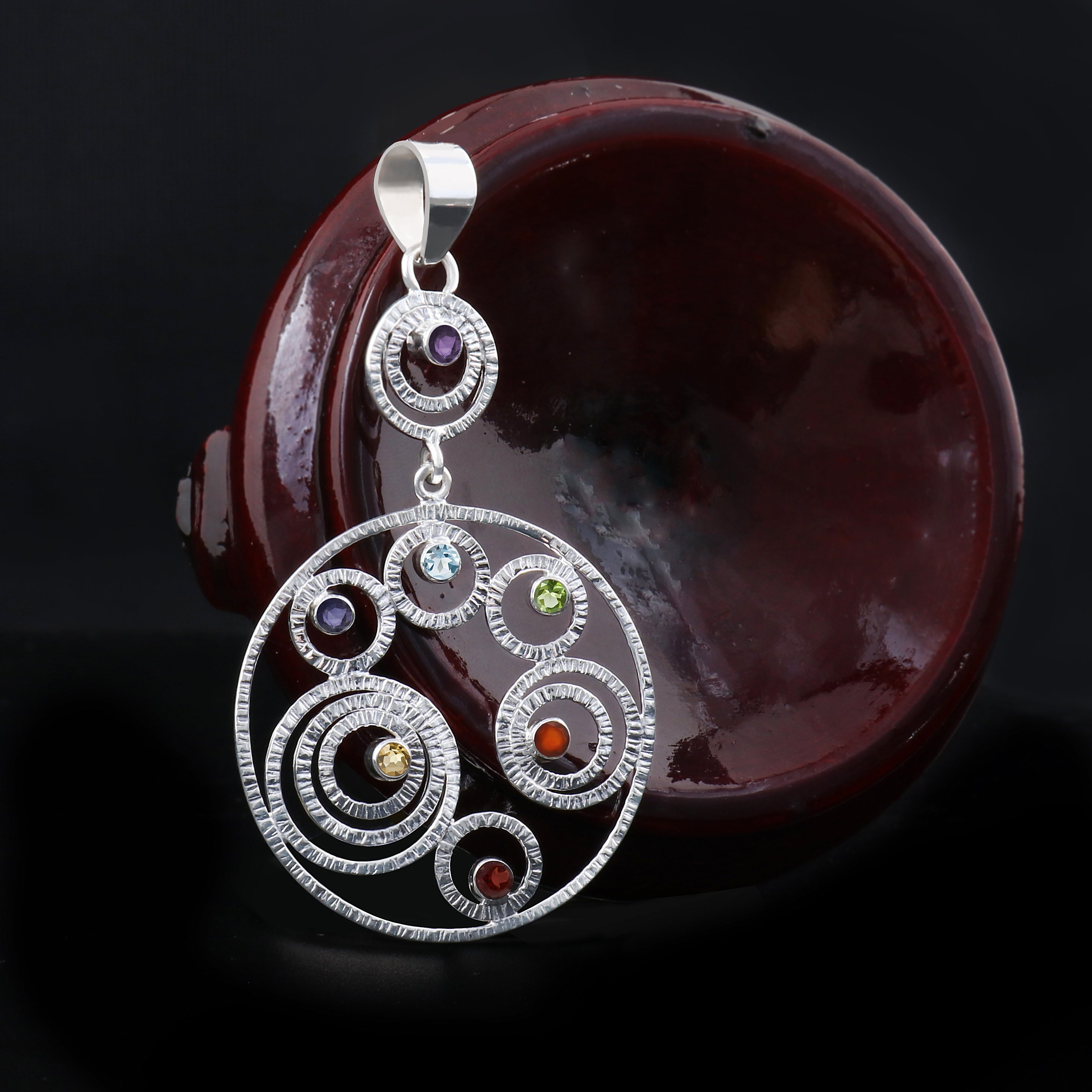 Wheel of Life Seven Chakra Pendant