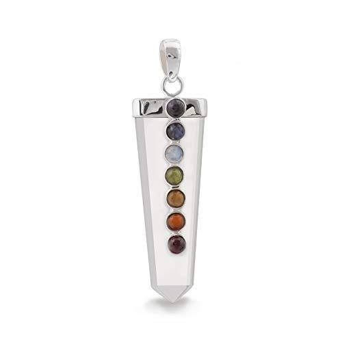 Arrow Head Seven Chakra Sterling Silver Pendant