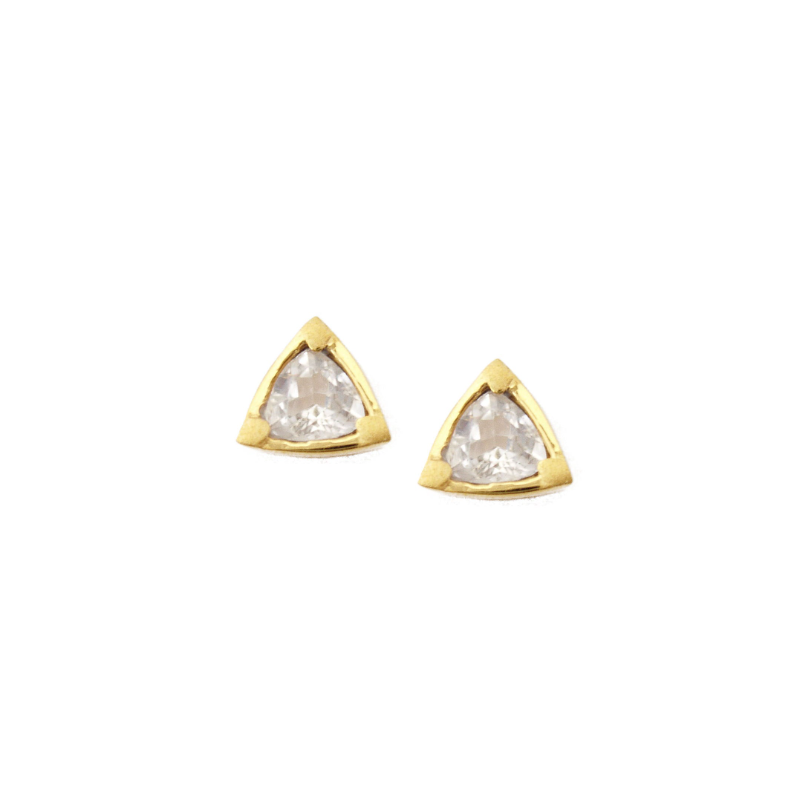 Trillium Cut Vermeil Gold on Silver Earrings